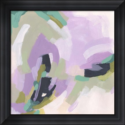 Framed Lavender Swirl IV Print