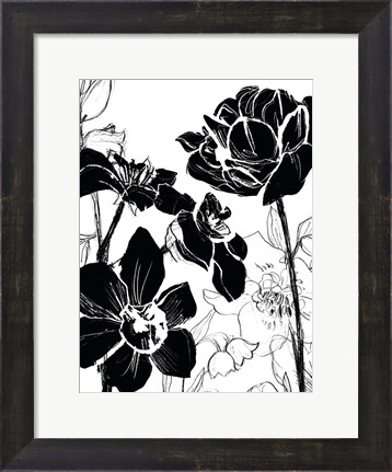 Framed Monotype Garden I Print