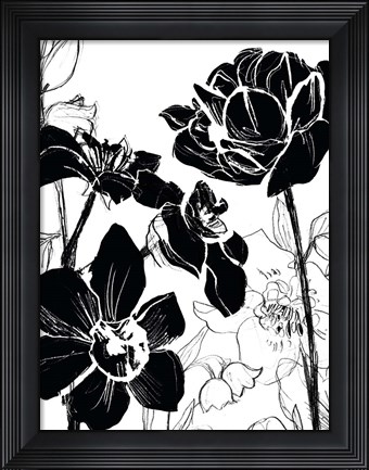 Framed Monotype Garden I Print