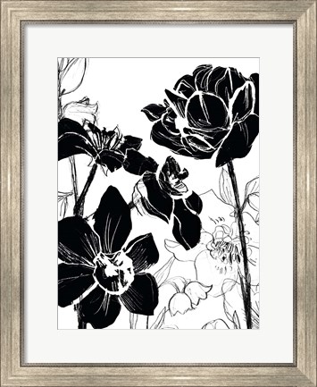 Framed Monotype Garden I Print