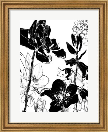 Framed Monotype Garden II Print