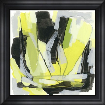 Framed Citron Jungle IV Print