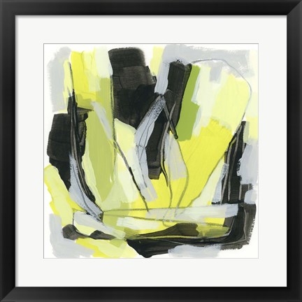 Framed Citron Jungle IV Print