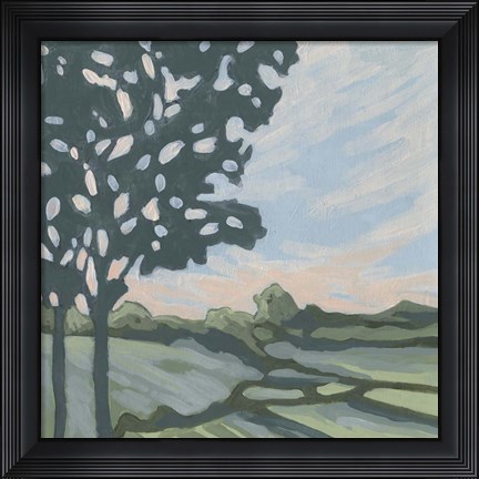 Framed Sunset Tree I Print