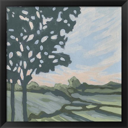 Framed Sunset Tree I Print