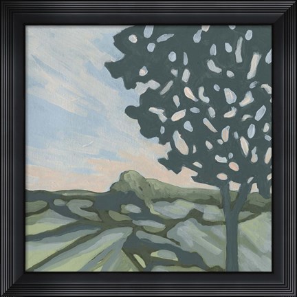 Framed Sunset Tree II Print