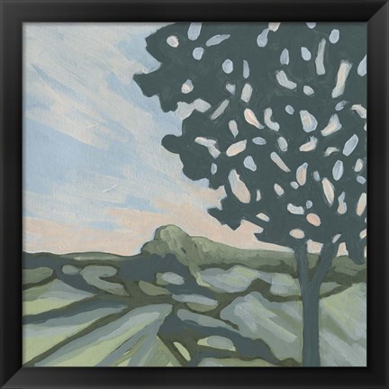 Framed Sunset Tree II Print