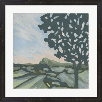 Framed Sunset Tree II Print