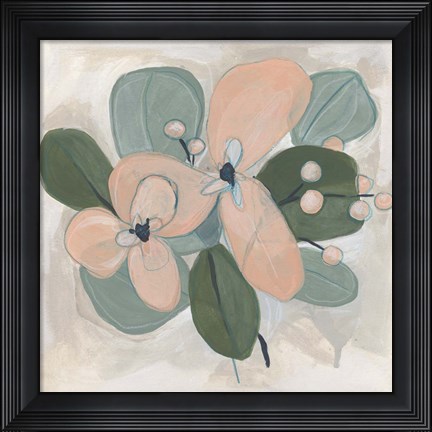 Framed Posey Impasto I Print