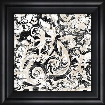 Framed Parchment Brocade V Print