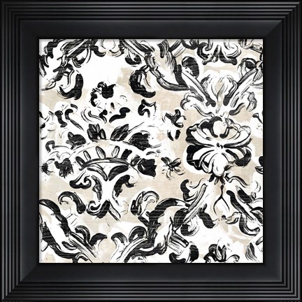 Framed Parchment Brocade VI Print