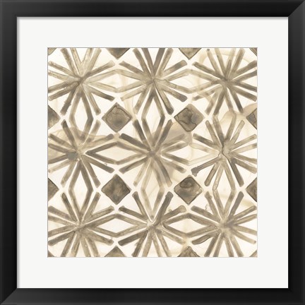 Framed Umber Tile I Print