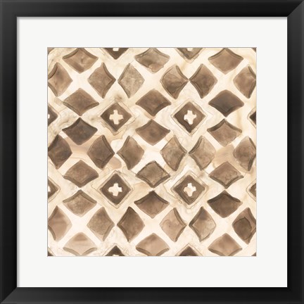 Framed Umber Tile III Print