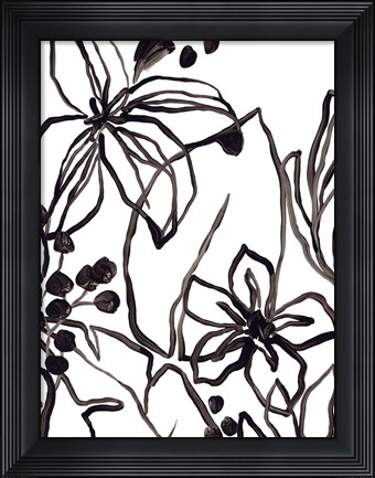 Framed Tropical Outlines II Print