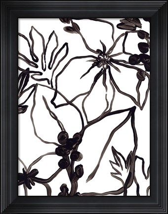 Framed Tropical Outlines III Print