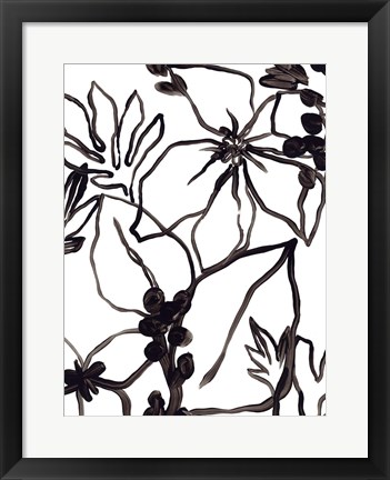 Framed Tropical Outlines III Print