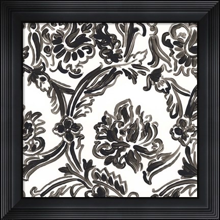 Framed Ink Motif I Print