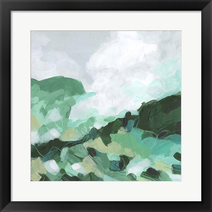 Framed Aqua Valley I Print