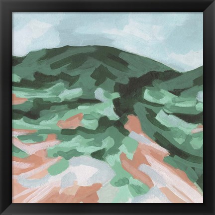 Framed Seafoam Hills I Print