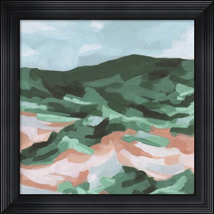 Framed Seafoam Hills II Print