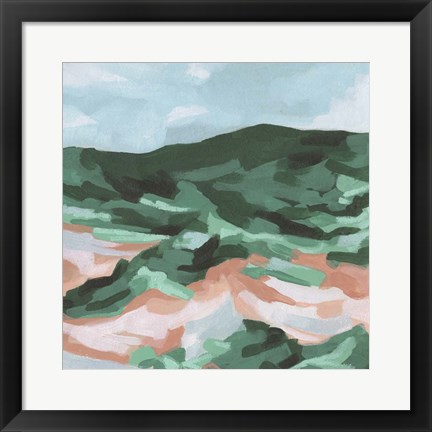 Framed Seafoam Hills II Print