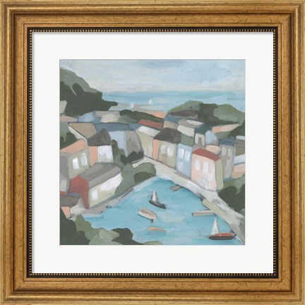 Framed Villa Harbor II Print