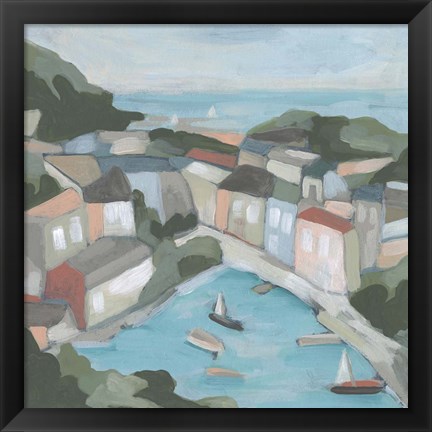 Framed Villa Harbor II Print