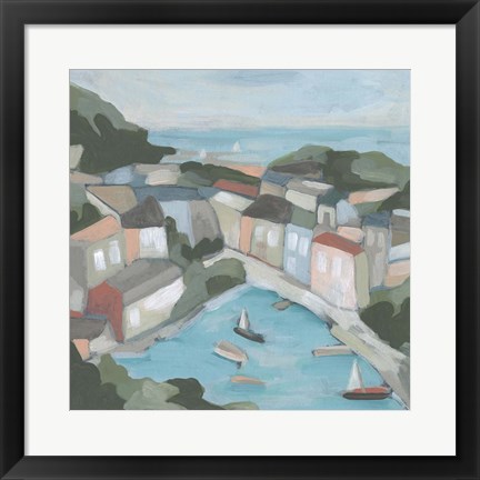 Framed Villa Harbor II Print