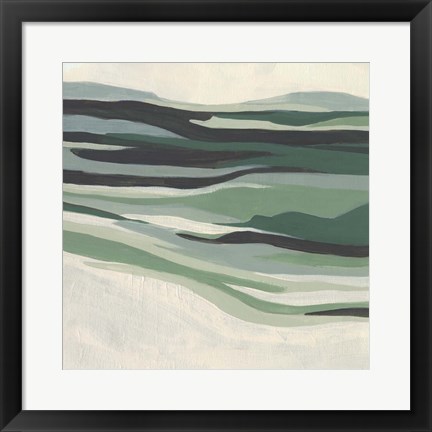 Framed Green Mesa I Print