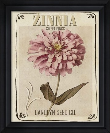 Framed Vintage Seed Packets II Print
