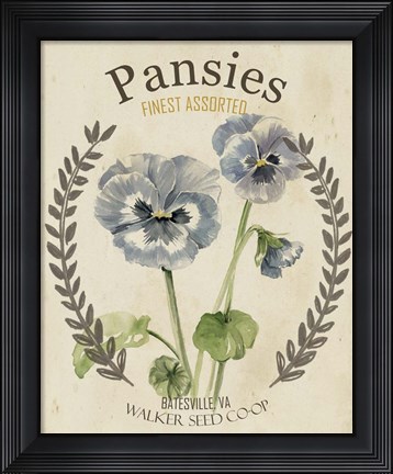 Framed Vintage Seed Packets III Print