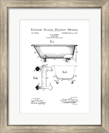 Framed Bath Time Patents I Print