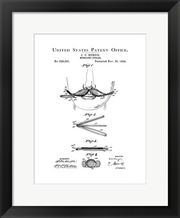 Framed Bath Time Patents II Print