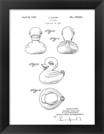 Framed Bath Time Patents IV Print