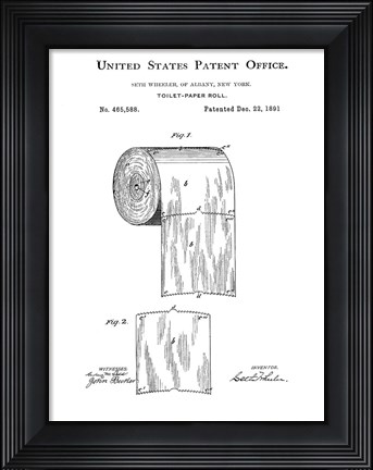 Framed Bath Time Patents VI Print
