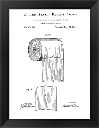 Framed Bath Time Patents VI Print