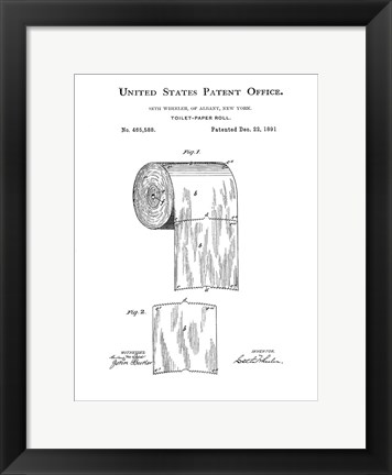 Framed Bath Time Patents VI Print