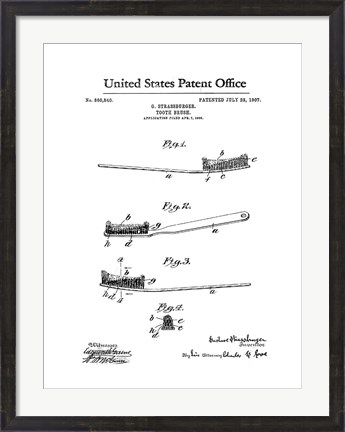 Framed Bath Time Patents VII Print
