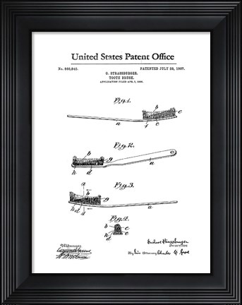 Framed Bath Time Patents VII Print