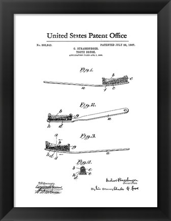 Framed Bath Time Patents VII Print