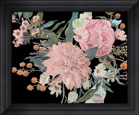 Framed Night Blooming Flowers II Print