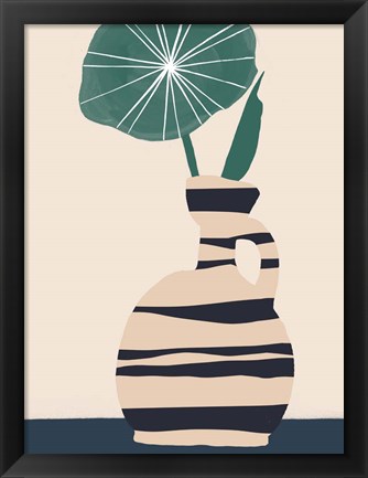 Framed Dancing Vase With Palm IV Print