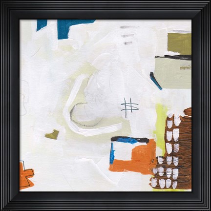 Framed Neon City Lights V Print