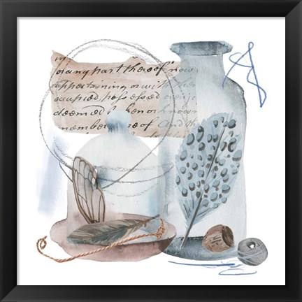 Framed Message in a Bottle II Print