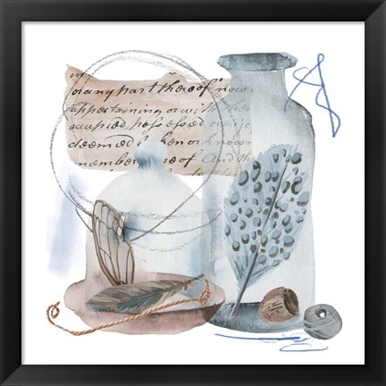 Framed Message in a Bottle II Print