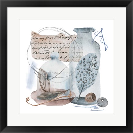 Framed Message in a Bottle II Print