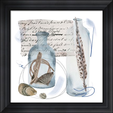 Framed Message in a Bottle V Print