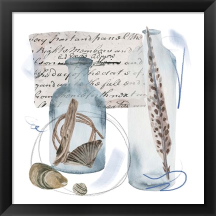 Framed Message in a Bottle V Print