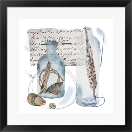 Framed Message in a Bottle V Print