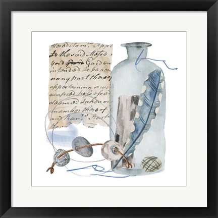 Framed Message in a Bottle VI Print